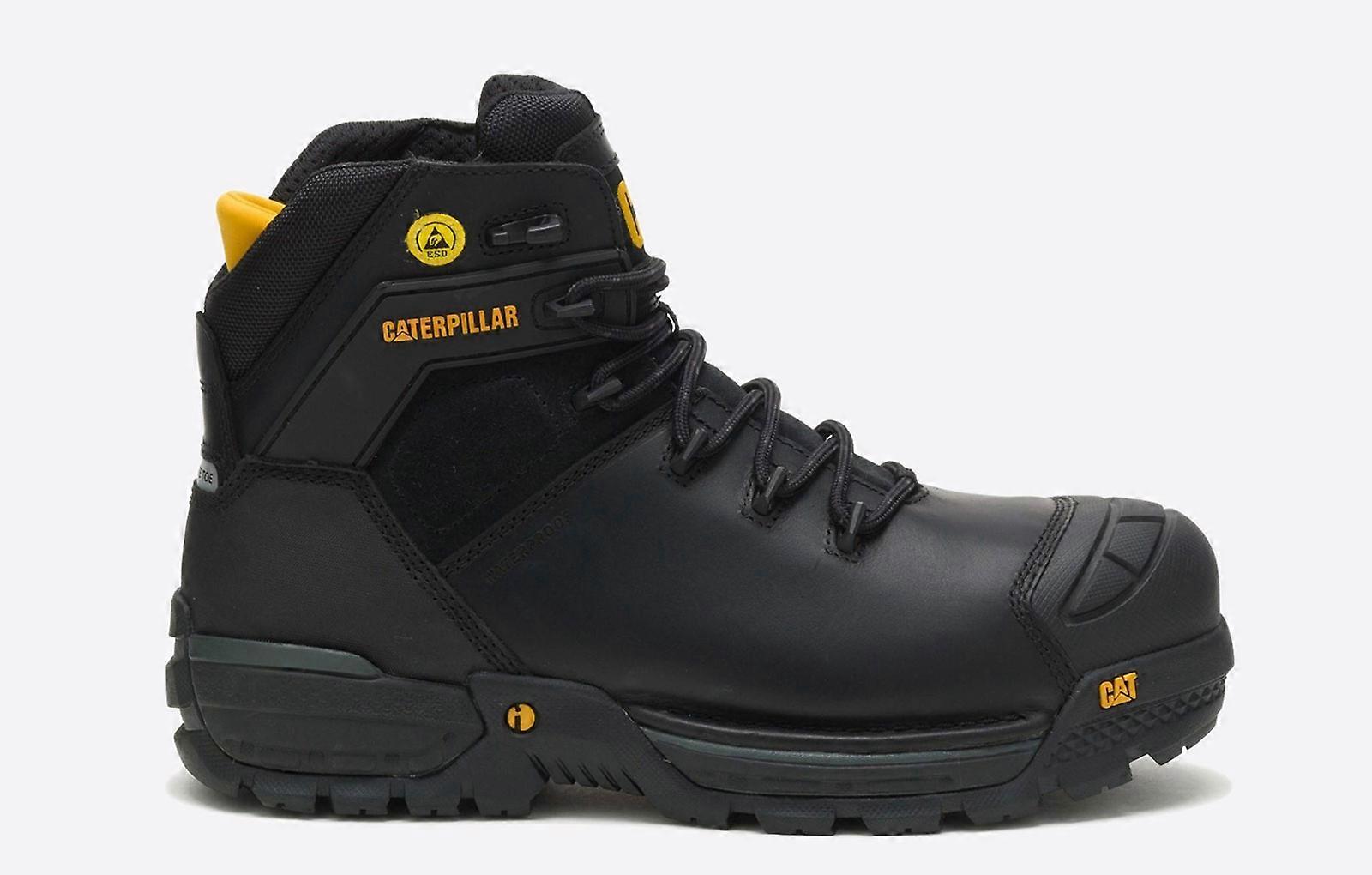 Caterpillar Excavator WATERPROOF Safety Boots Black