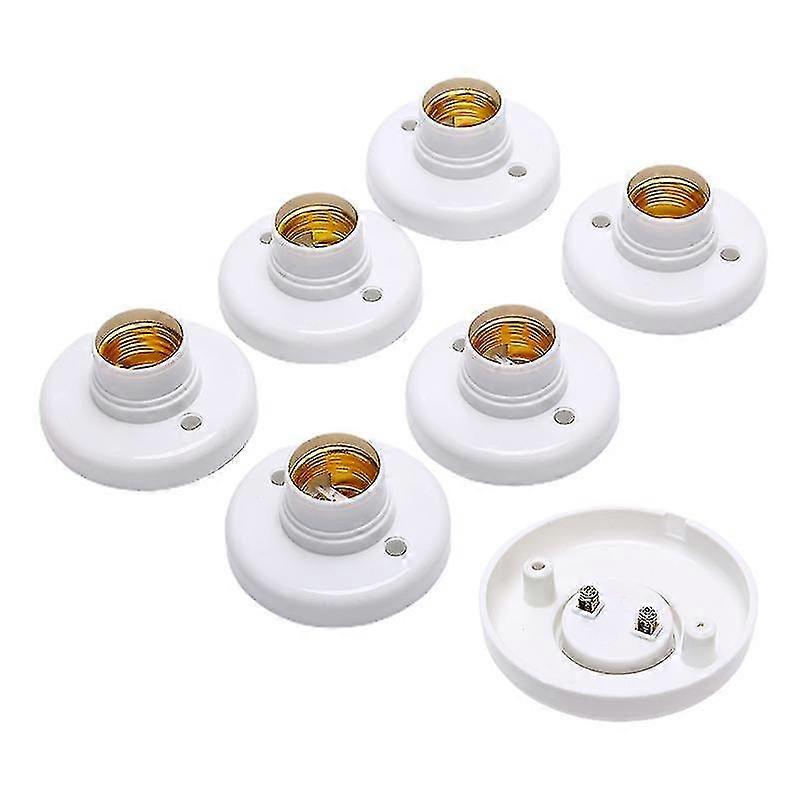 6pcs E27 Edison Screw Cap Socket Ceiling Light Bulb Holder Fixing Base Stand Shytmv-Superb
