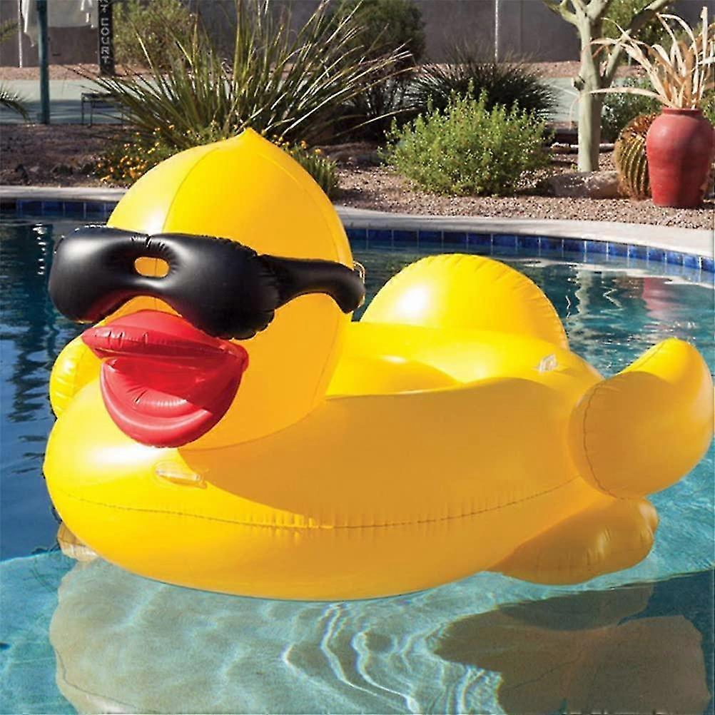 Inflatable Duck Pool Float, 79''giant Tub Float Tanning Pool Lounge Float For Kids Adults Outdoor Pool Float Bed Sunbathing Pool Raft For Beach Lake P