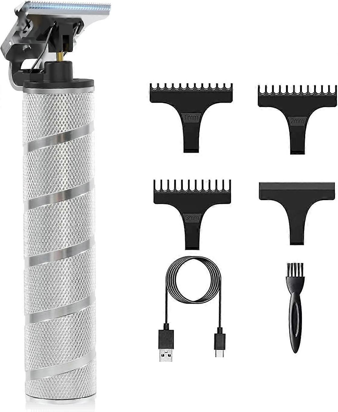 Hair Trimmer, Cordless Trimmer for Men, Beard Trimmer for Men, Electric T Blade Liners Outline Edgers Shaver 0mm Bald Zero Gap Grooming Kit with Guide