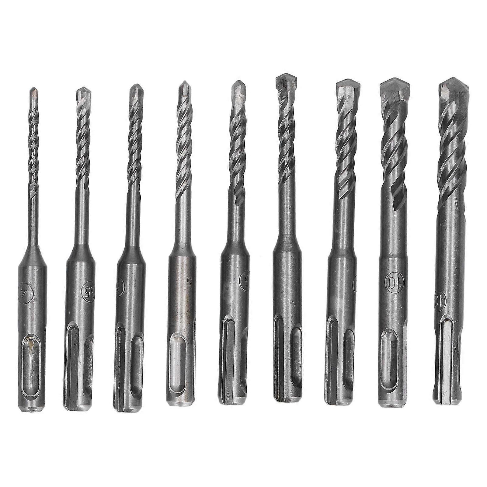 Masonry Drill Bit Set Carbide Tip Rotary Hammer Tool for Brick Concrete Rock 4?12mm Diameter160mm