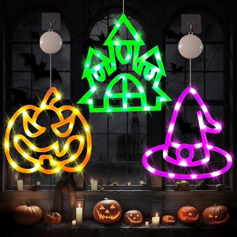 Halloween Decorations Lights 3PCS Halloween Lights Window Decoration