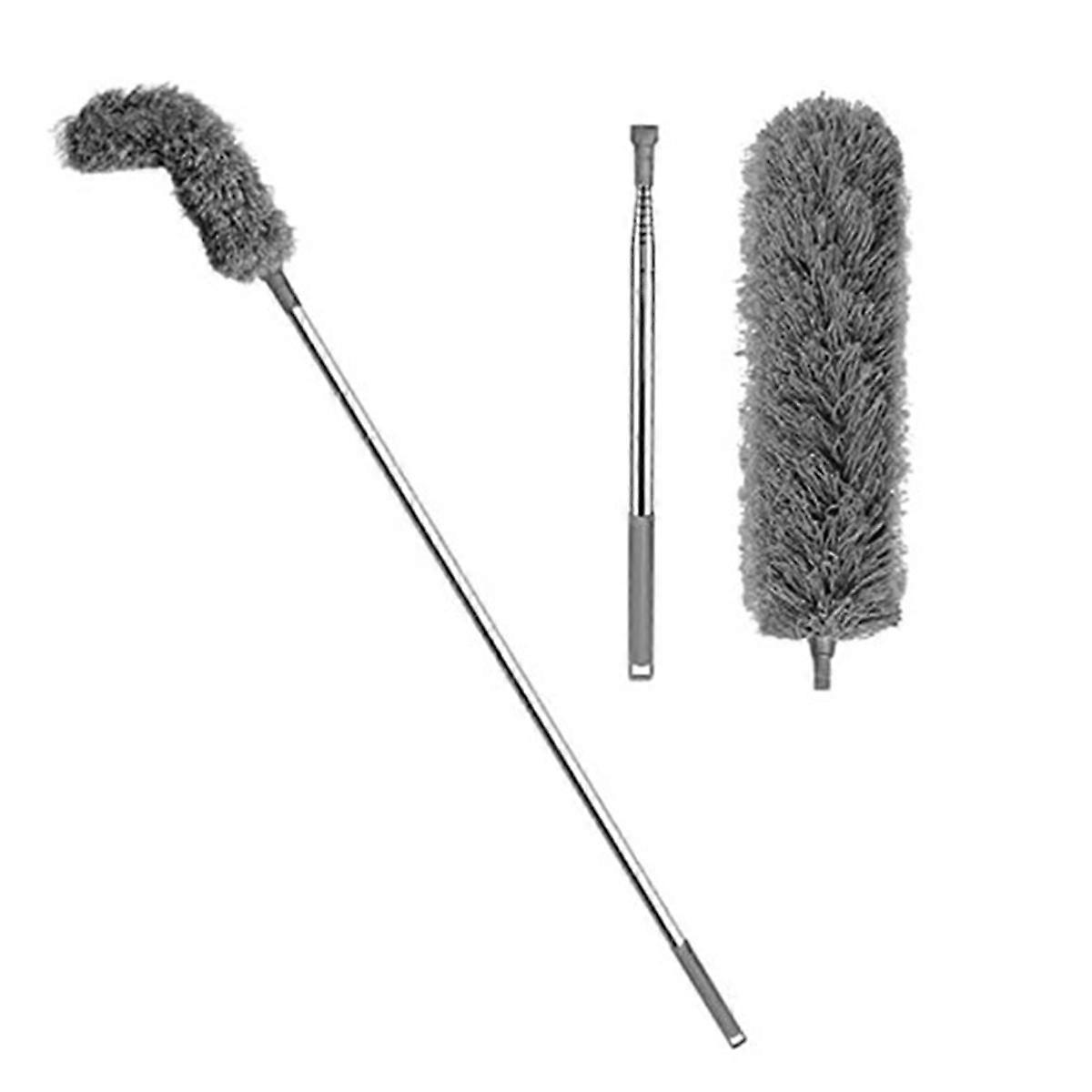 2Pcs Gutter Cleaning Brush Roofing Tool with Telescopic Extendable Pole 8.2Ft Guard Cleaner Tool Ea