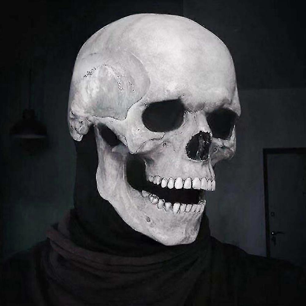 Cadılar Bayramı Ürpertici Kafatası Başlık Tam Kafa Korkunç Cosplay Maske Sahne - JA