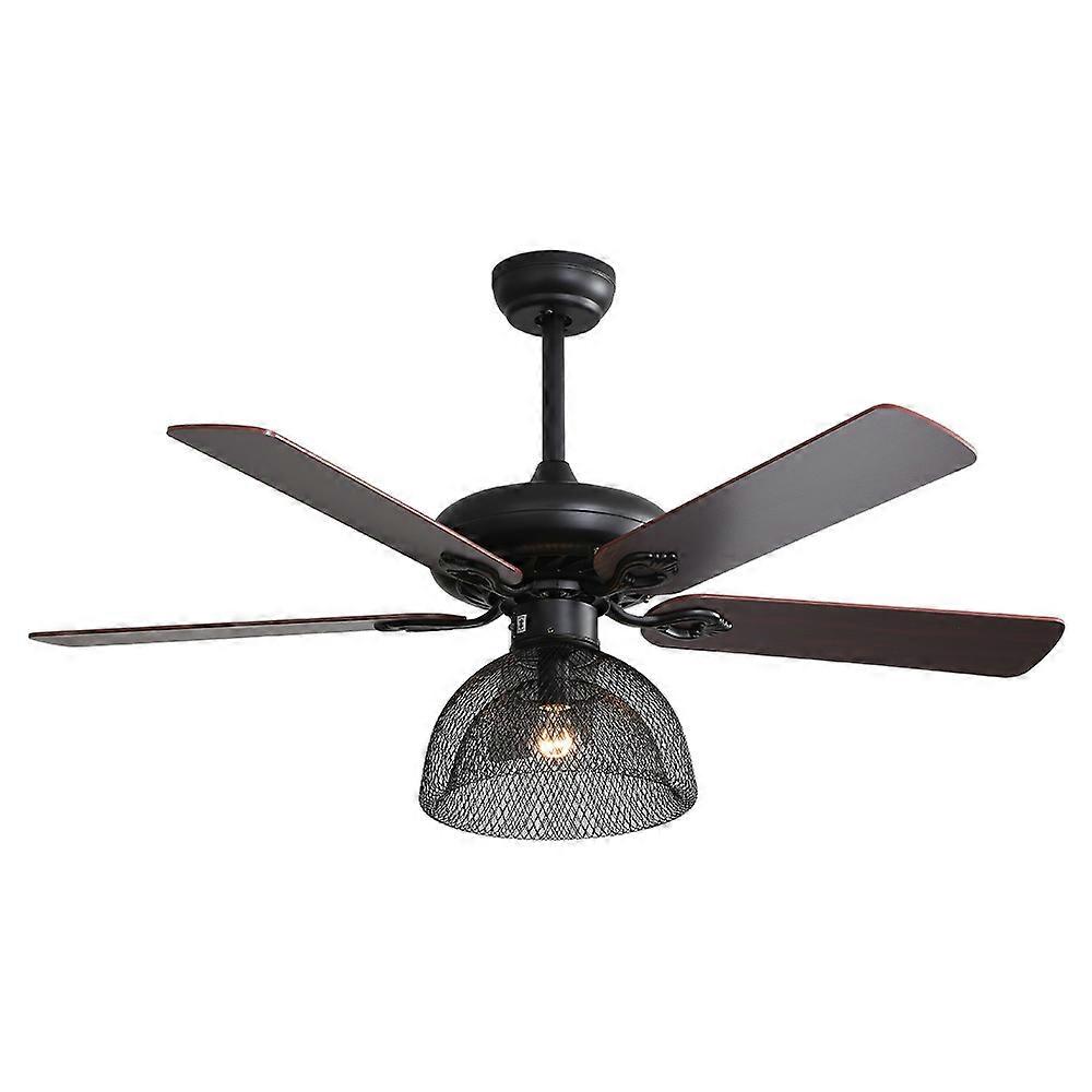 Industrial 5-Blade Ceiling Fan Light with Remote