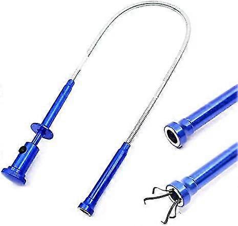 Magnet Pick Up Tool,long Spring Grip 4 Claw With Led Light