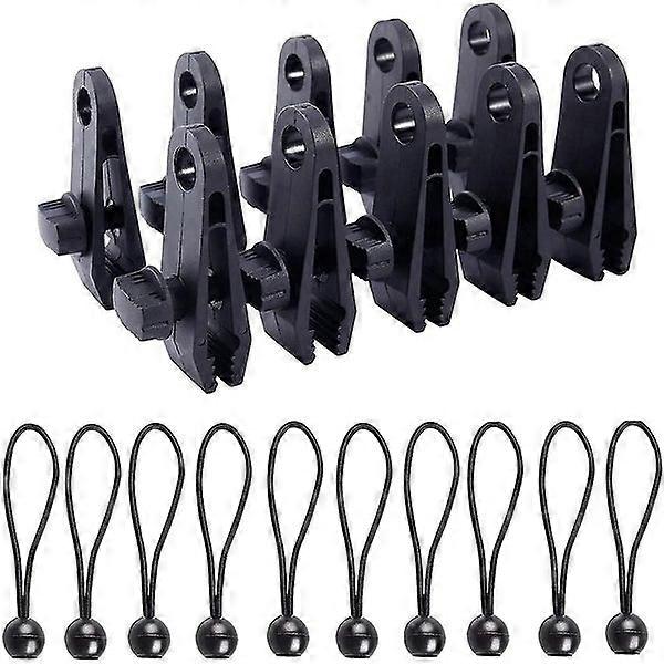 Bran 10 Pack Heavy Duty Reusable Tarp Clips - Use With Canopy Tent, Awning, Camp