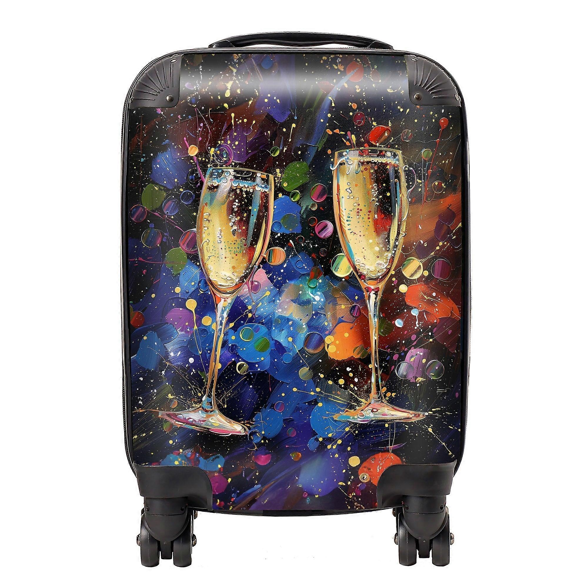 Splashart Champagne Flutes Suitcase