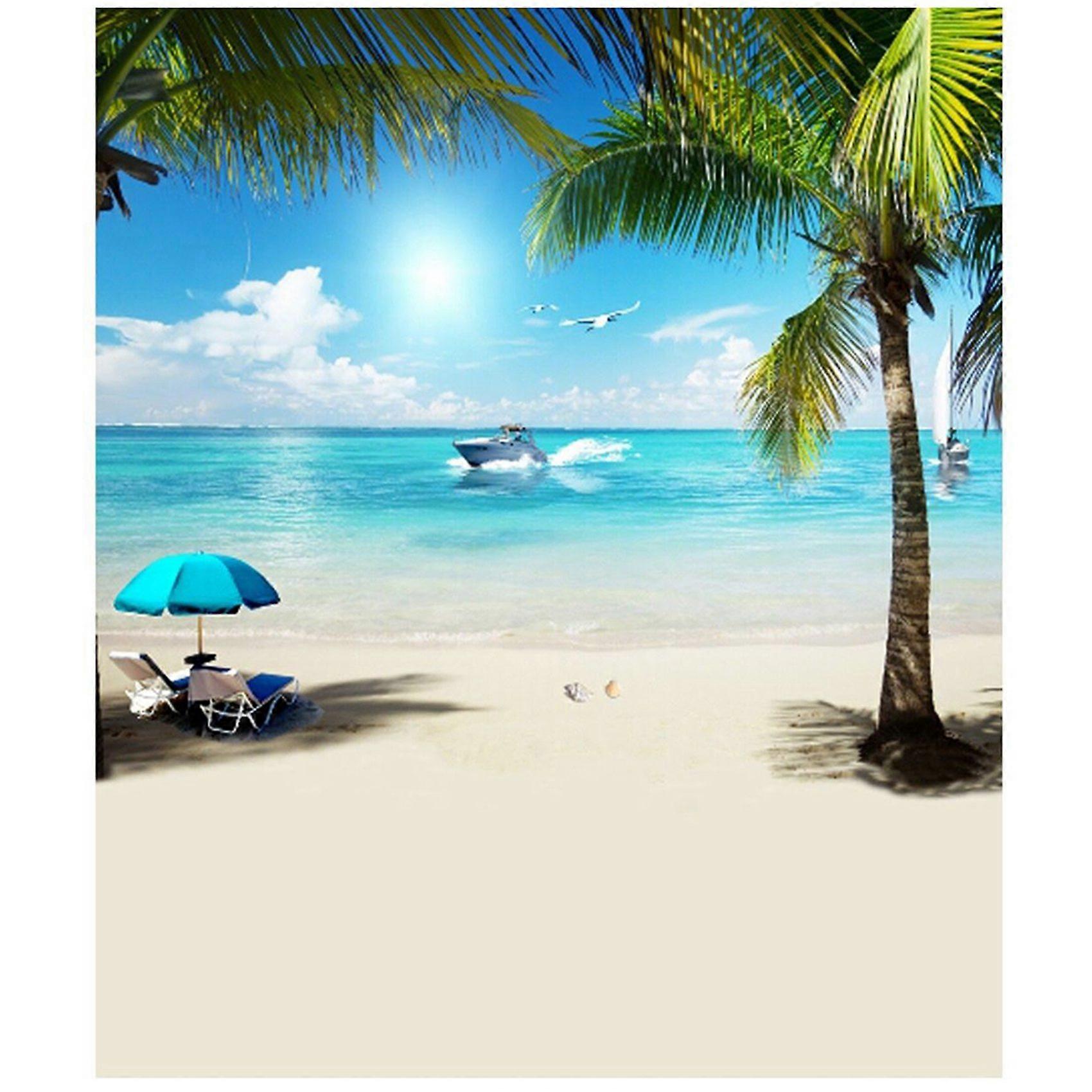 3x5Ft Seaside Beach Photography Background Vinyl Studio Backdrop Props