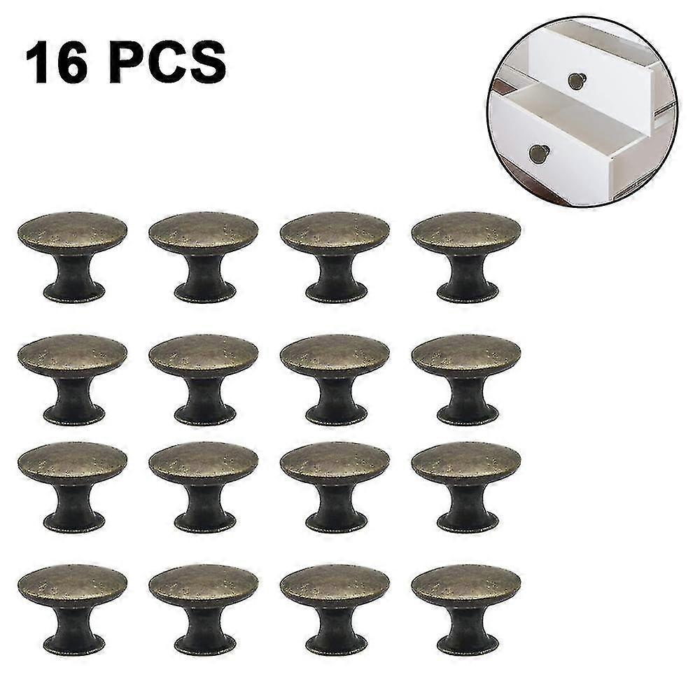 16 Pieces Cabinet Door Knobs, 30mm Vintage Dresser Knobs Set