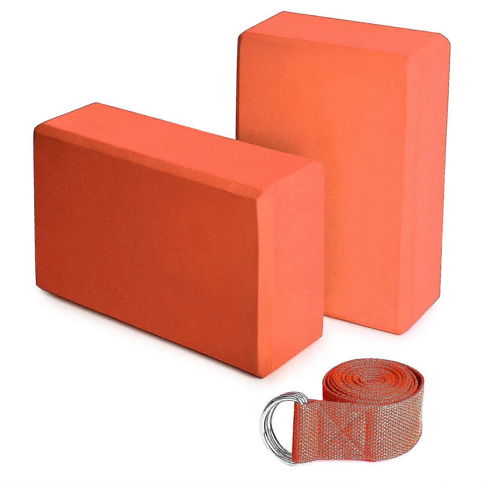 :,2 Pcs Yoga Block, Yoga Cotton Strap
