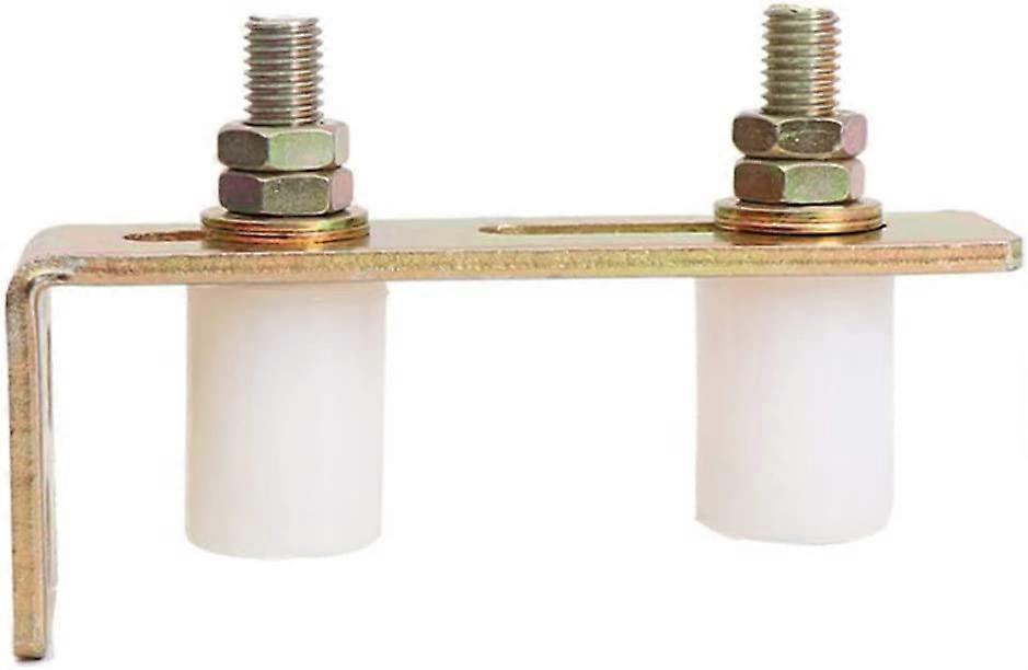 Slide Guide Post Guide Post Adjustable Nylon Double Roller Rollers L Back Post Support for Sliding Doors14.5*6cm