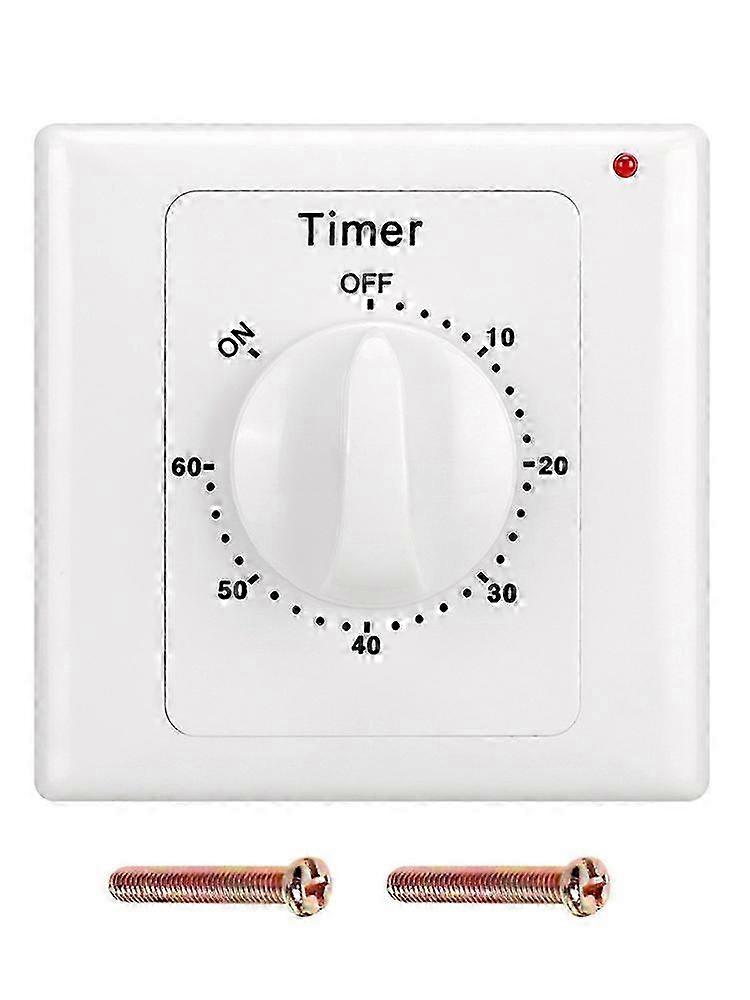 Applicable to 110V-240V High Performance Pump Timer Switch Electronic Control Mechanical Countdown Socket Time Switch 86 Panel (60min)