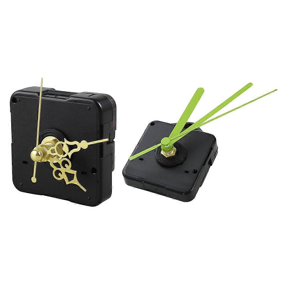 2 Pcs DIY Clock Metal Texture Creative Wall Clock Retro Wall Clock Movement Accessories,Black-Gold
