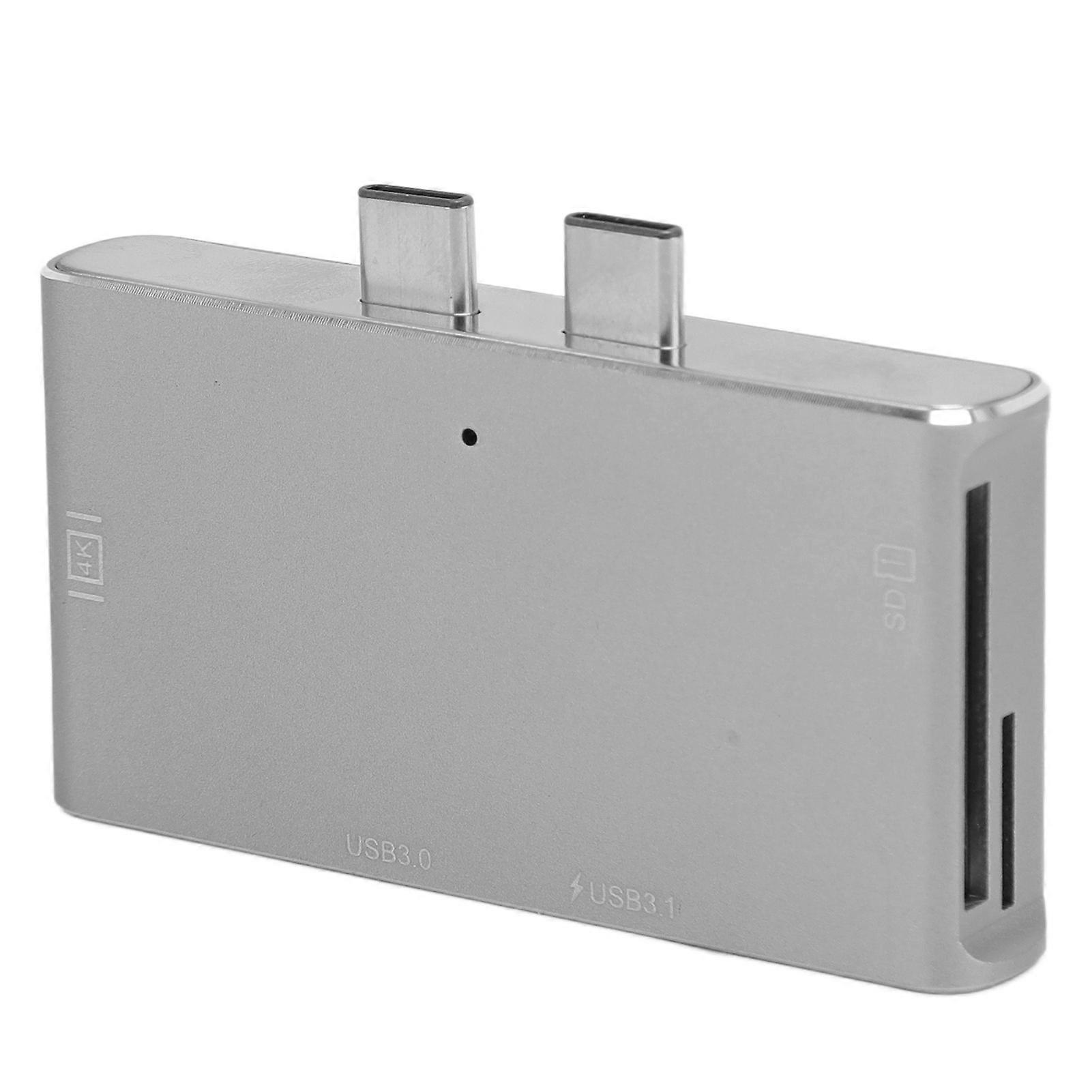 Stacja dokująca do laptopa z systemem OS X Gniazdo na kartę pamięci HD USB 3.0 Stop aluminium Typ C Podwójny adapter multimedialny