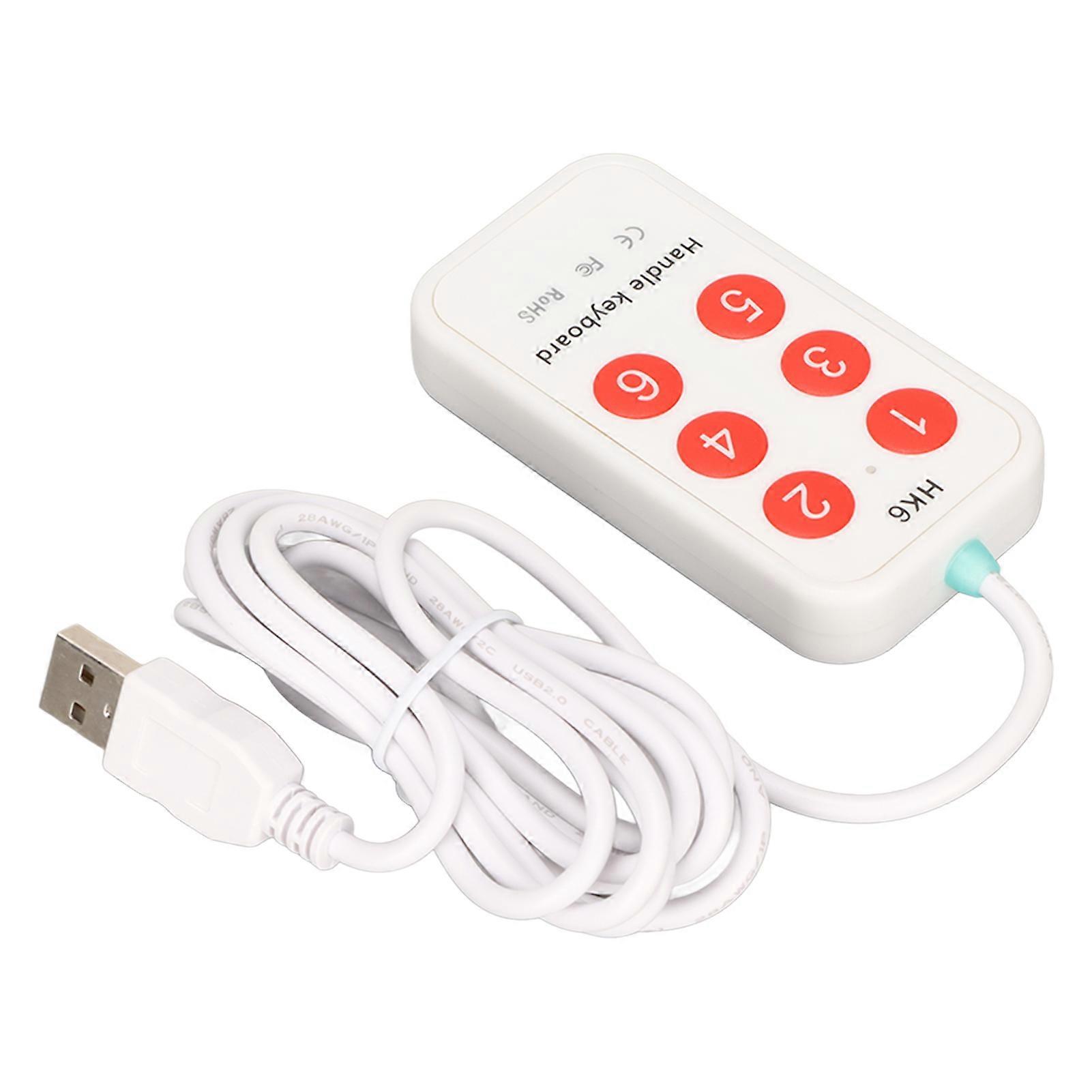 Tastiera programmabile piccola USB a 6 tasti, controller di commutazione portatile per la programmazione e la personalizzazione per la scansione di immagini ospedaliere
