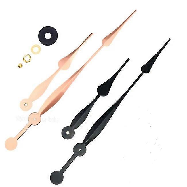 2pcs DIYウォールクロックムーブメントメカニズム、ロングメタルハンド高トルク交換用時計仕掛けインサートキット修理