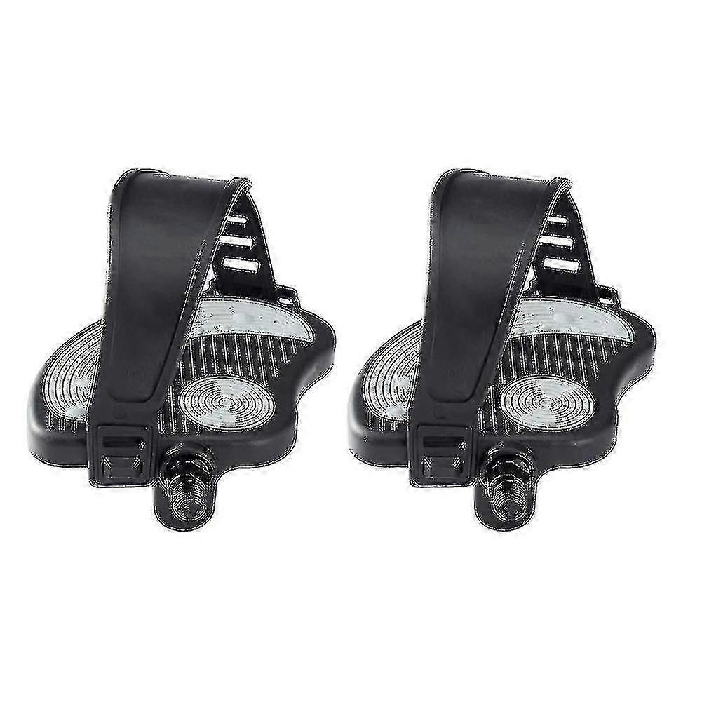 Pedais de bicicleta ergométrica com alças para bicicleta de spinning e bicicleta ergométrica estacionária indoor, 9/16 polegadas