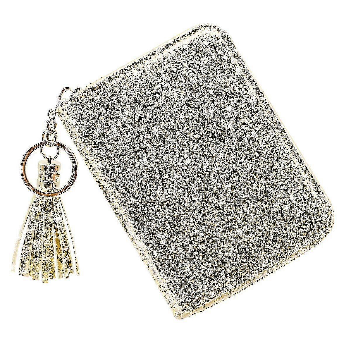 Small Glitter Credit Card Wallet,gold
