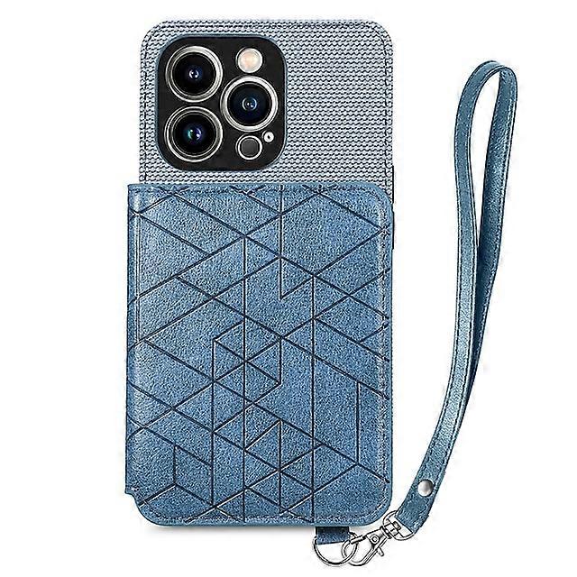Phone Case For Apple Wallet Card iPhone 13 Pro Max 12 Mini 11 X XR XS Max 8 7 with Wrist Strap Card Holder Slots Kickstand Solid Colored Geometric Pat