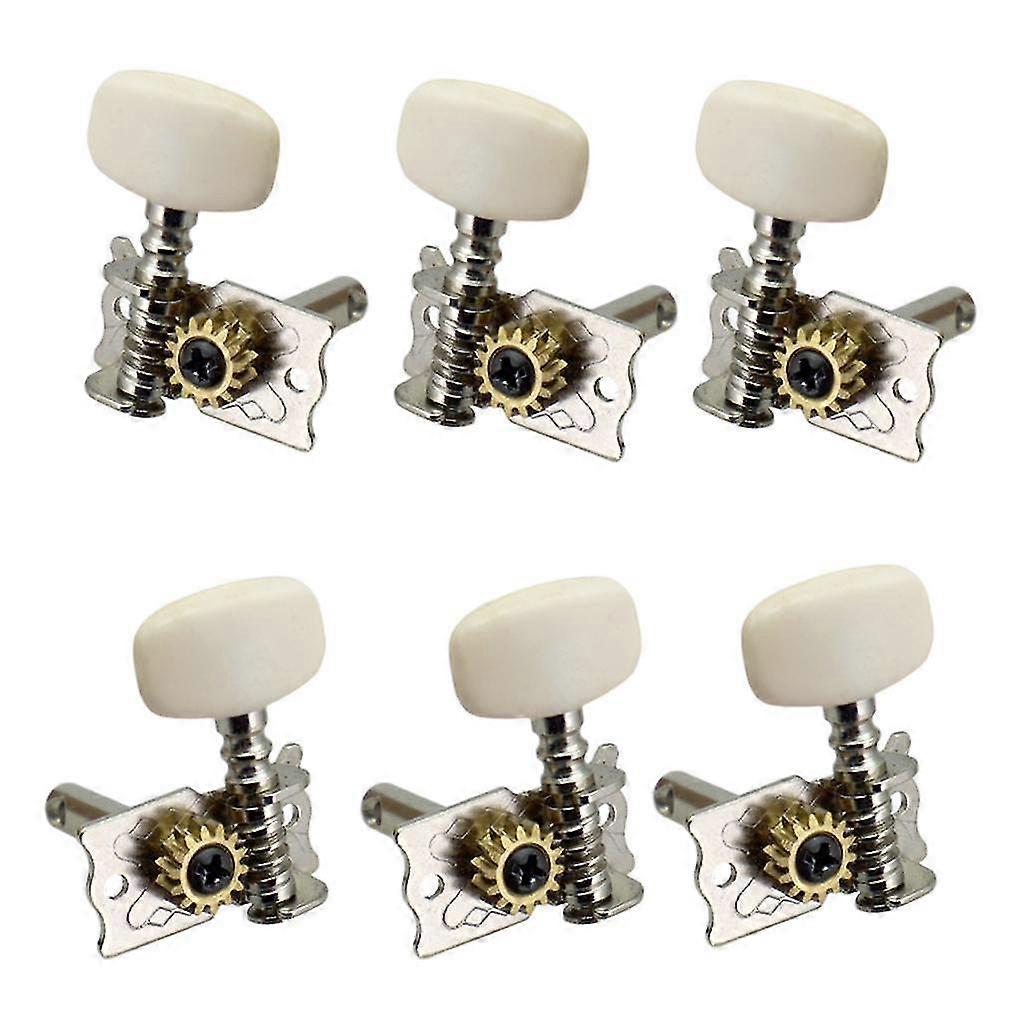 6x Open Gear Guitar String Tuning Pegs Tasti per chitarre classiche acustiche