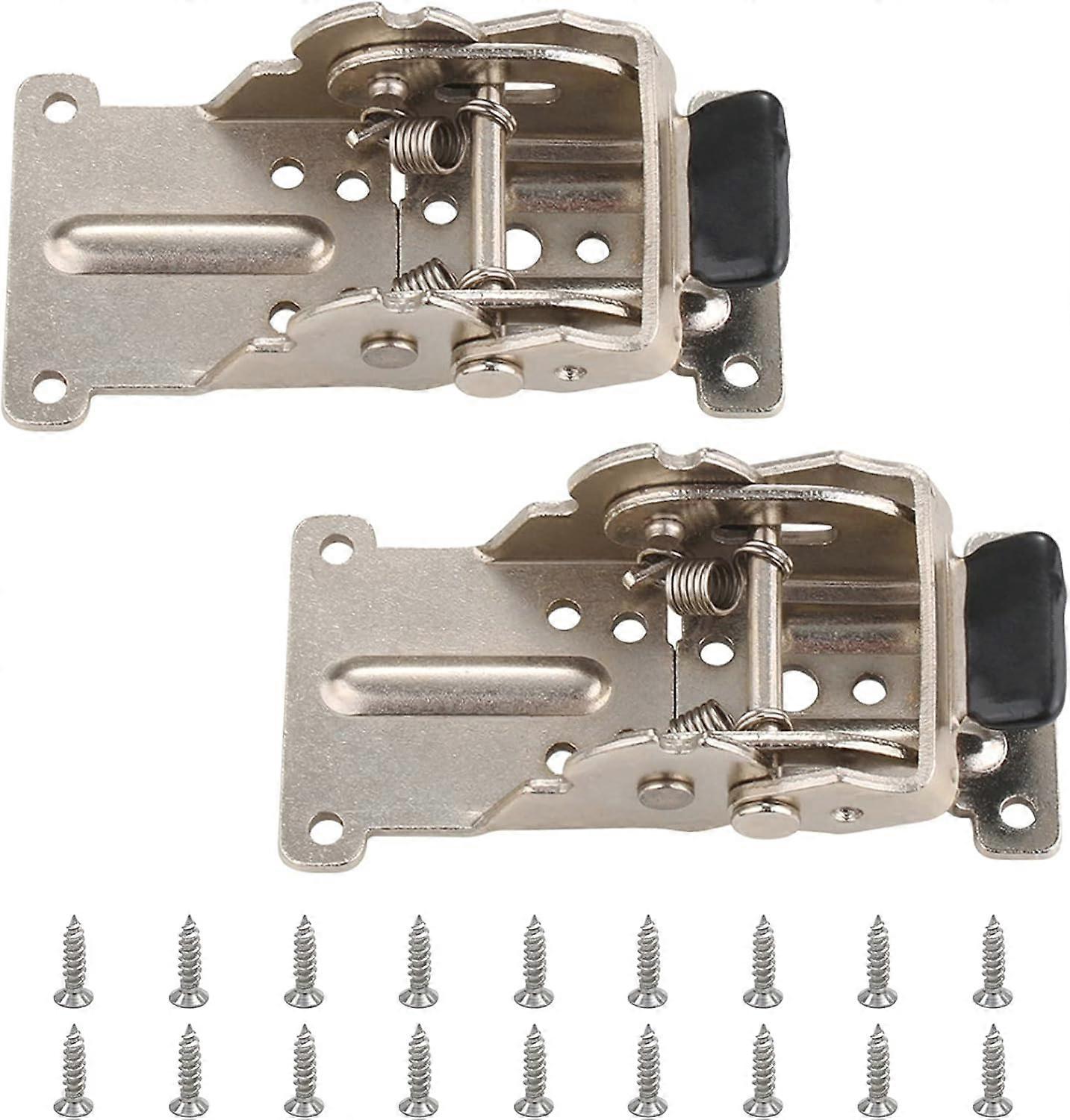 WJTG Self-Locking Folding Hinge, 2 Pcs Silver Stainless Steel Folding Support Bracket Lock Extension TablJ