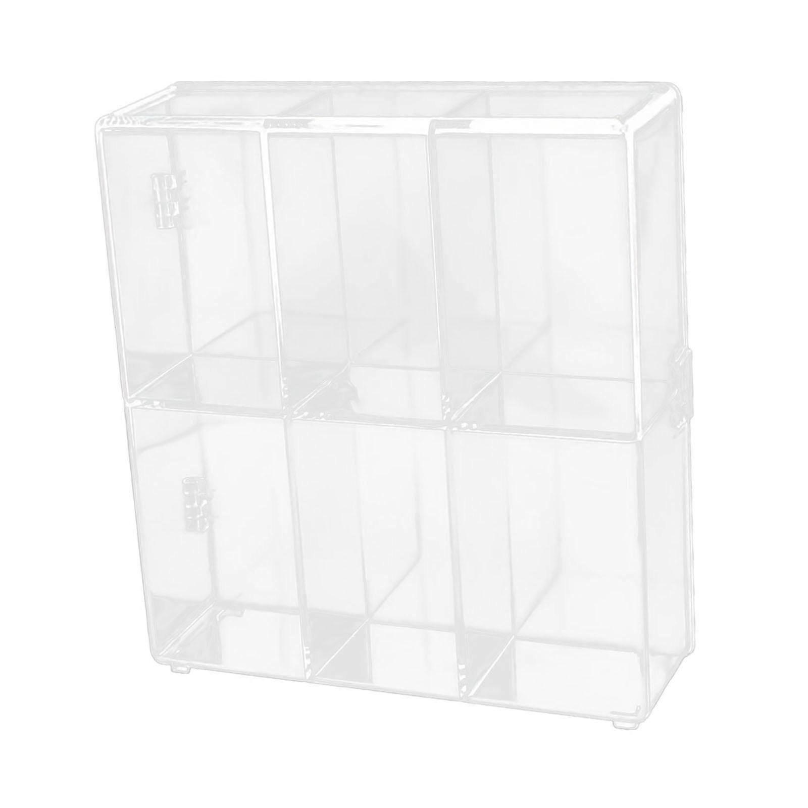 Action Figure Display Shelf Model Clear Figurine Display Box for Living Room 6 grids