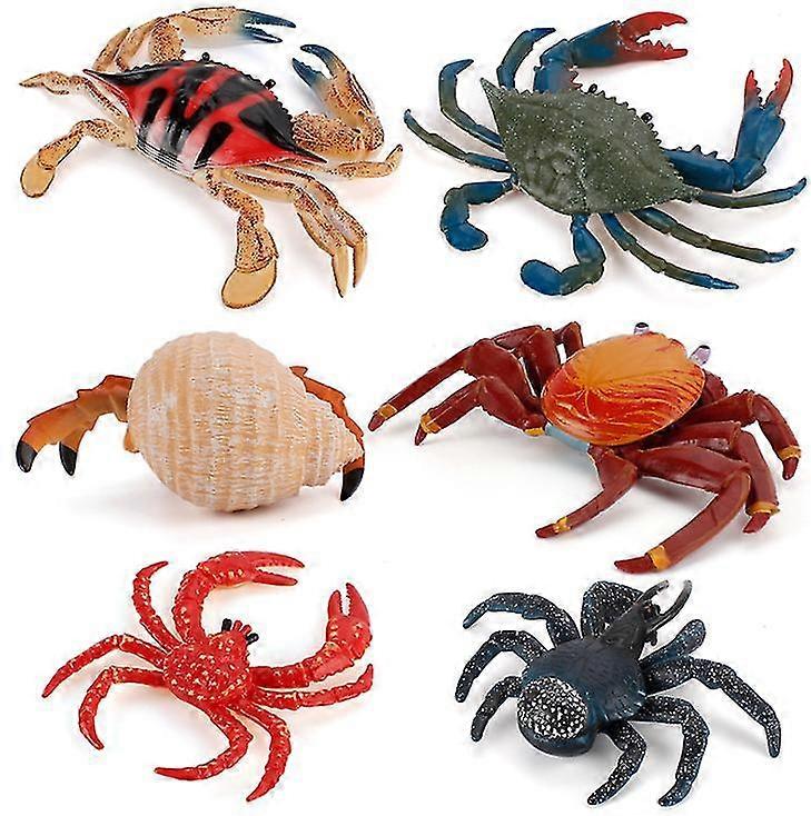 Realistische set van zeedieren - rog, krab, orka, octopus Realistische set van zeedieren - rog, krab, orka, octopus
