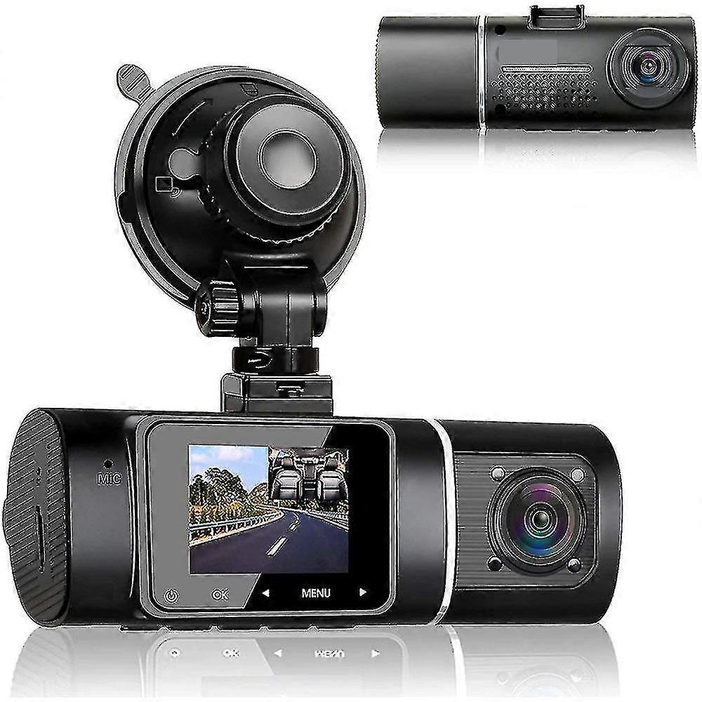 2023 - Bil Dual 1080p Full Hd infraröd nattsyn, G-sensor, Hdr, svart