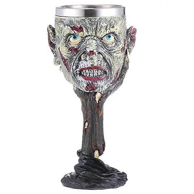 Resin Stainless Steel Skull Wine Glasses Retro Style Gothic Cocktail Wolf Glasses For Party BarPersonalized Tableware Home Decor Skull Wine Glasses