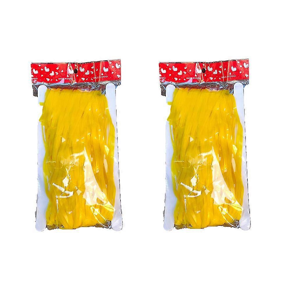 Matte Colorful Foil Tassels Curtains - 2 Pcs 1x2m Glitter Metallic Curtains Party Photo Booth Decor