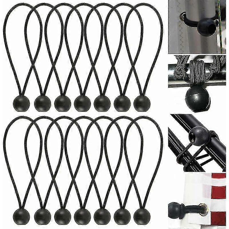 50 Pack Ball Bungee Cords For Tent Tarp Awning