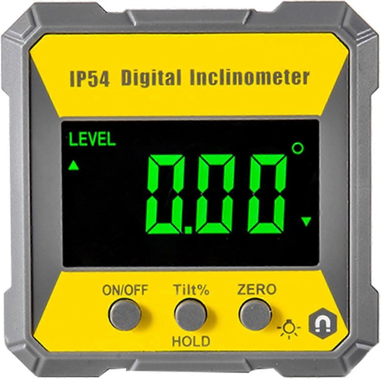 Waterproof Digital Protractor - LCD Display, IP54, Magnetic Base