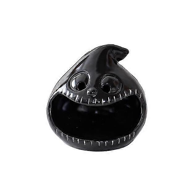 Halloween Skeleton Candle Ceramic Ornament _au