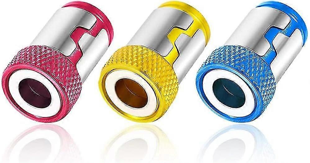 3pcs Screwdriver Bits Removable Metal Screwdriver Bit Set With Strong Magnetic Ring For 1/4" Hex Shank Screwdriver Bits,ladacea