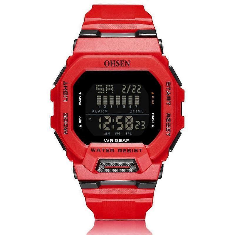 New OHSEN Green Hombre Male Digital Watches 5ATM Dive Man Mens