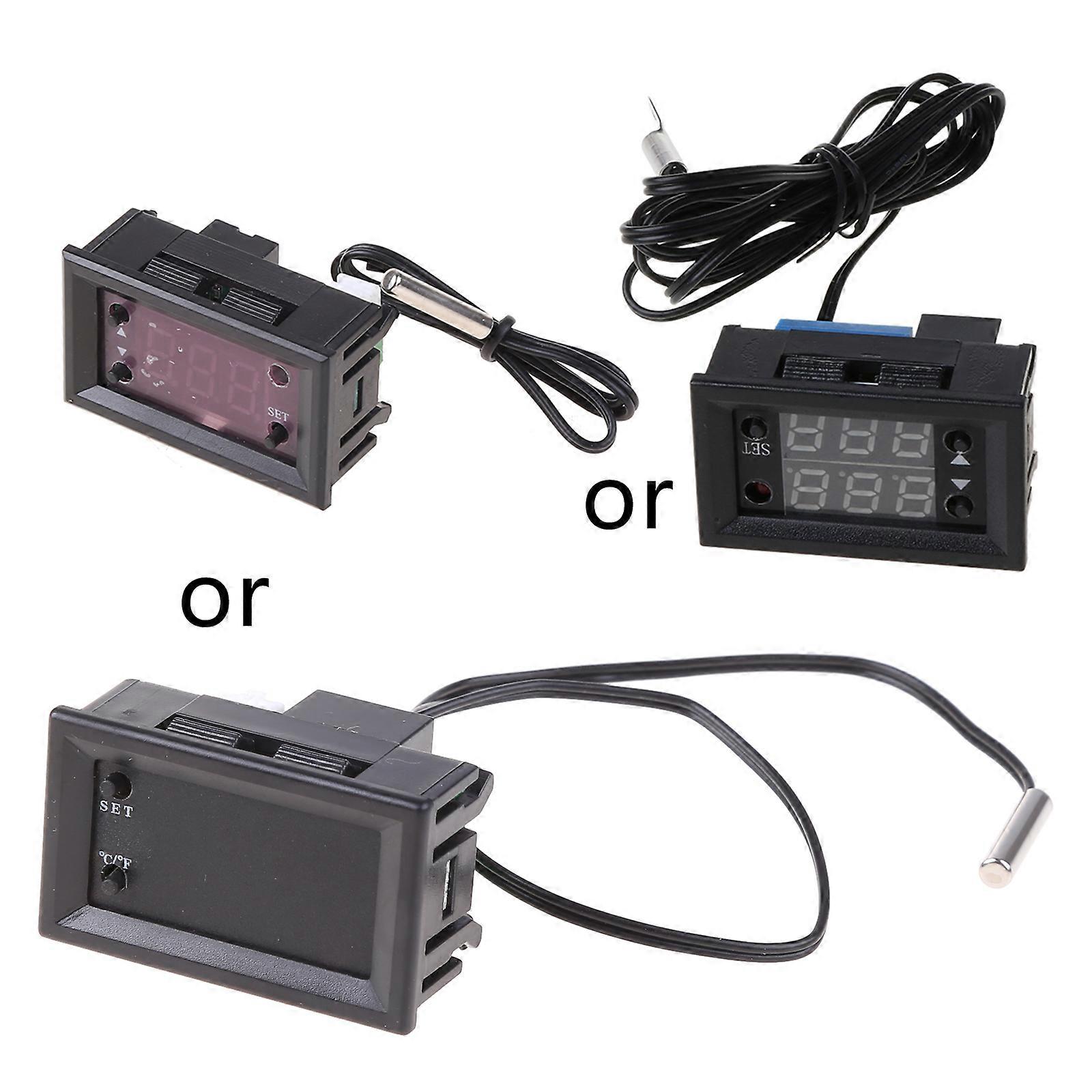 W2810 DC12V 20A Digital Thermostat Temperature Controller Red Display with Probe