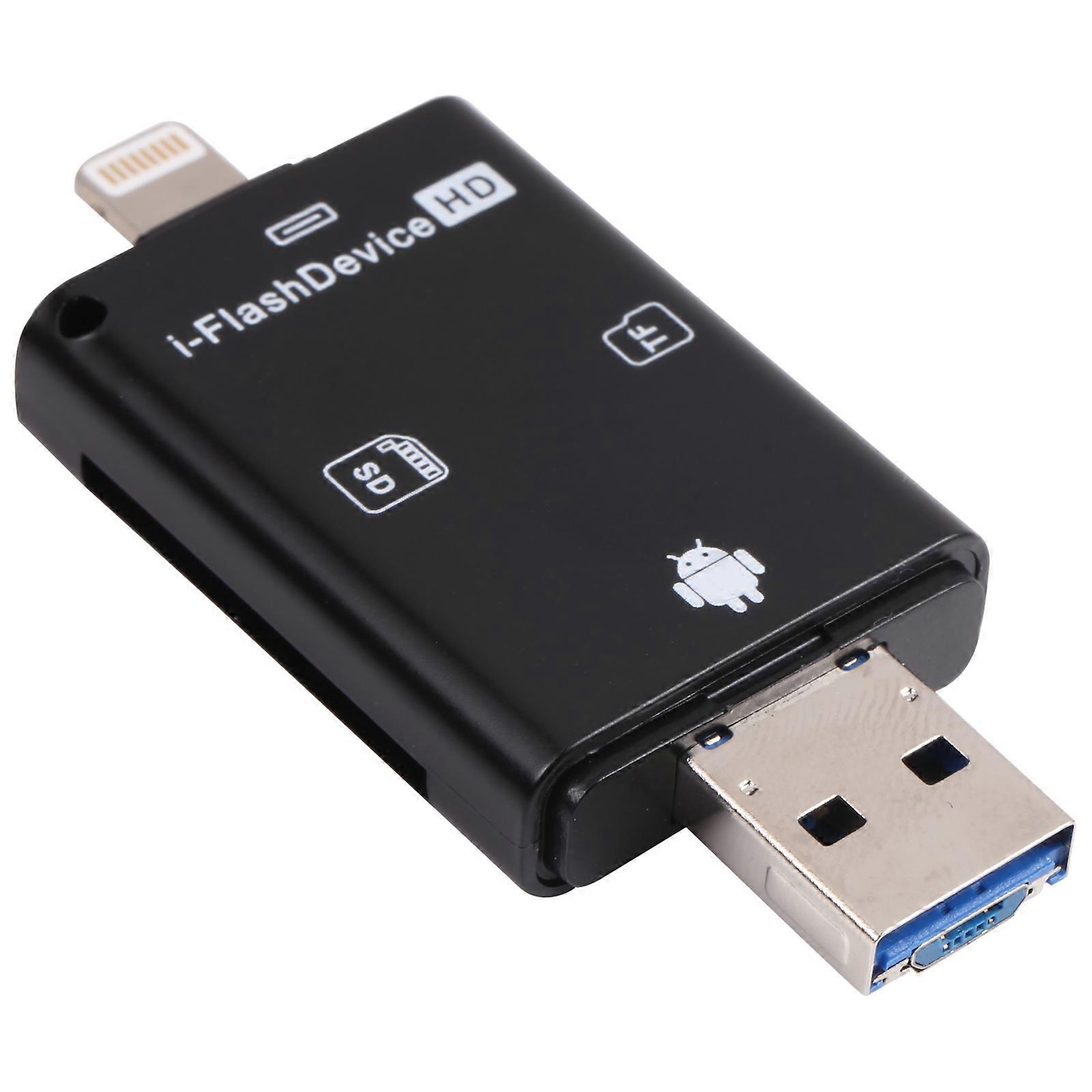 NK-208 3 in 1 i-Flash TF Card / SD Card Reader