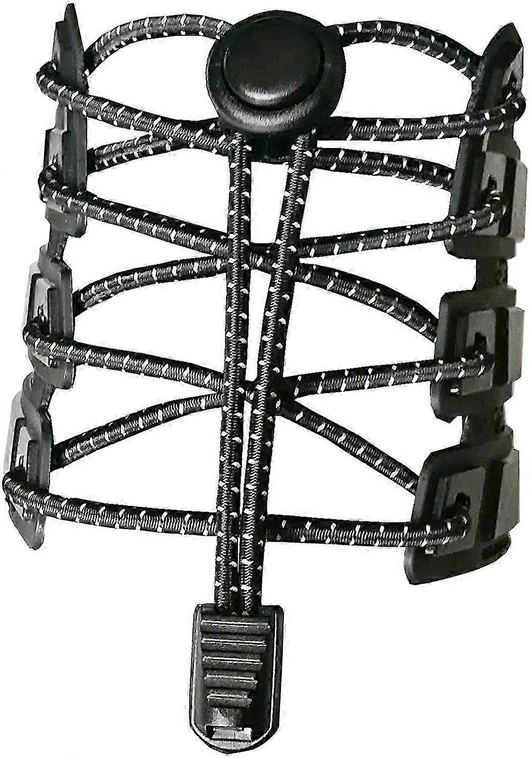 3 Pairs Black Elastic Laces, Reflective Elastic Shoe Laces 120cm No Tie Elastic Lock Shoelaces for Adults, Kids, Older Generation, Disabled, Runners