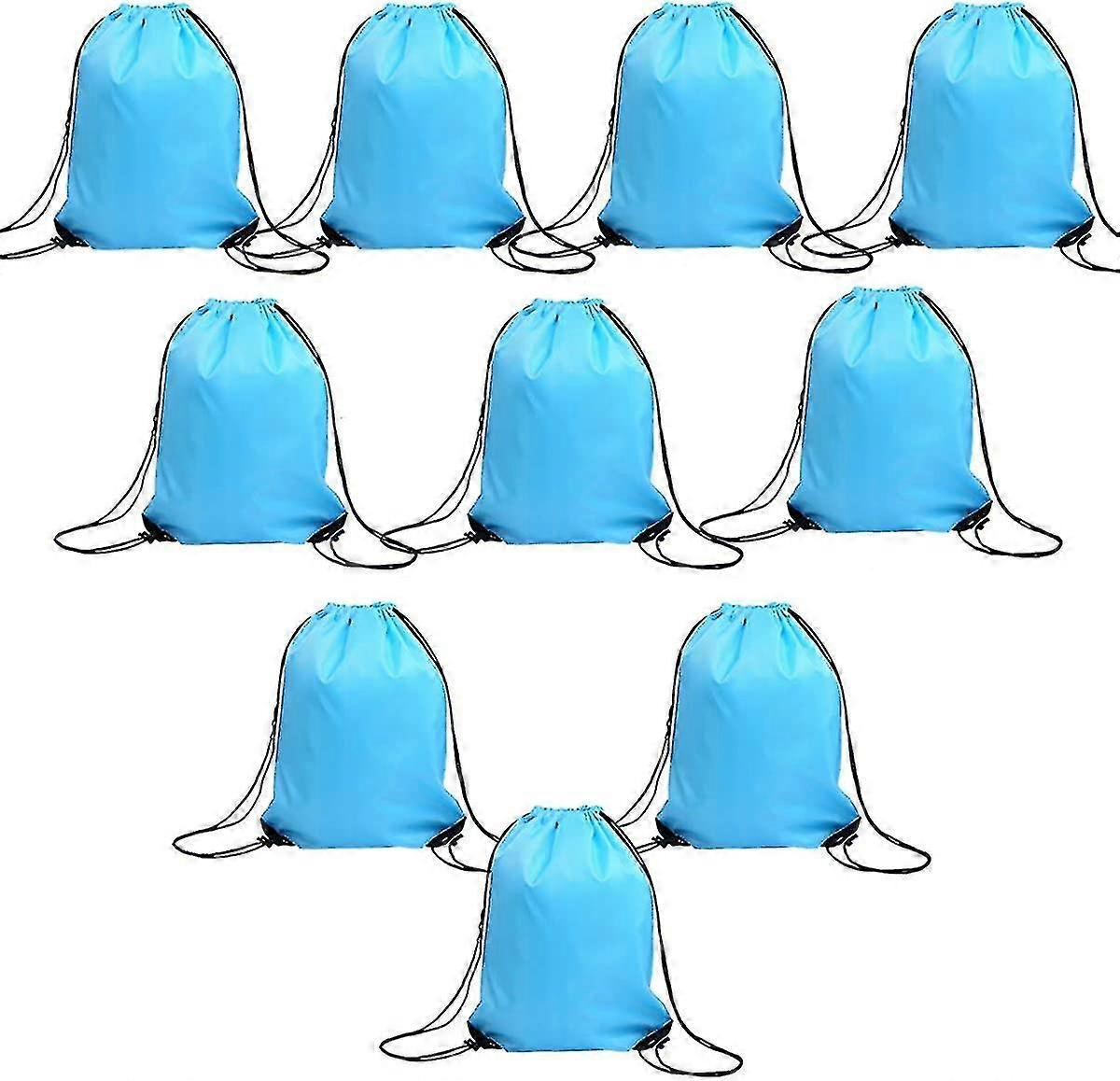 Drawstring Bags Bulk For Kids, Nylon Gym String Backpack For Tie-dye,10 Pack