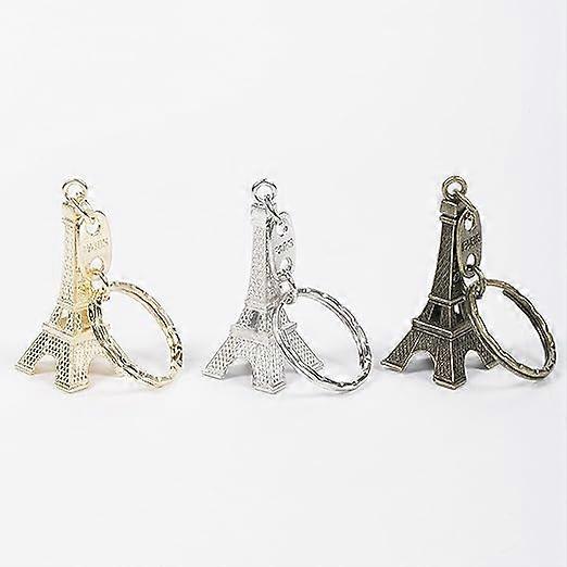 3 Eiffel Tower Keychains Colorful Gifts Souvenirs Paris France