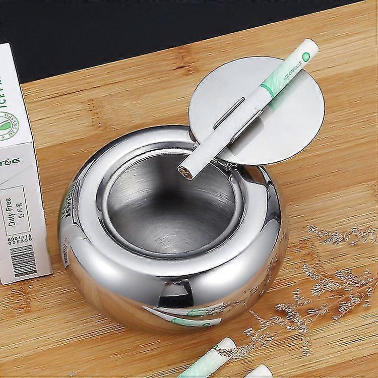 Ashtray Round Stainless Steel Ashtray With Lid