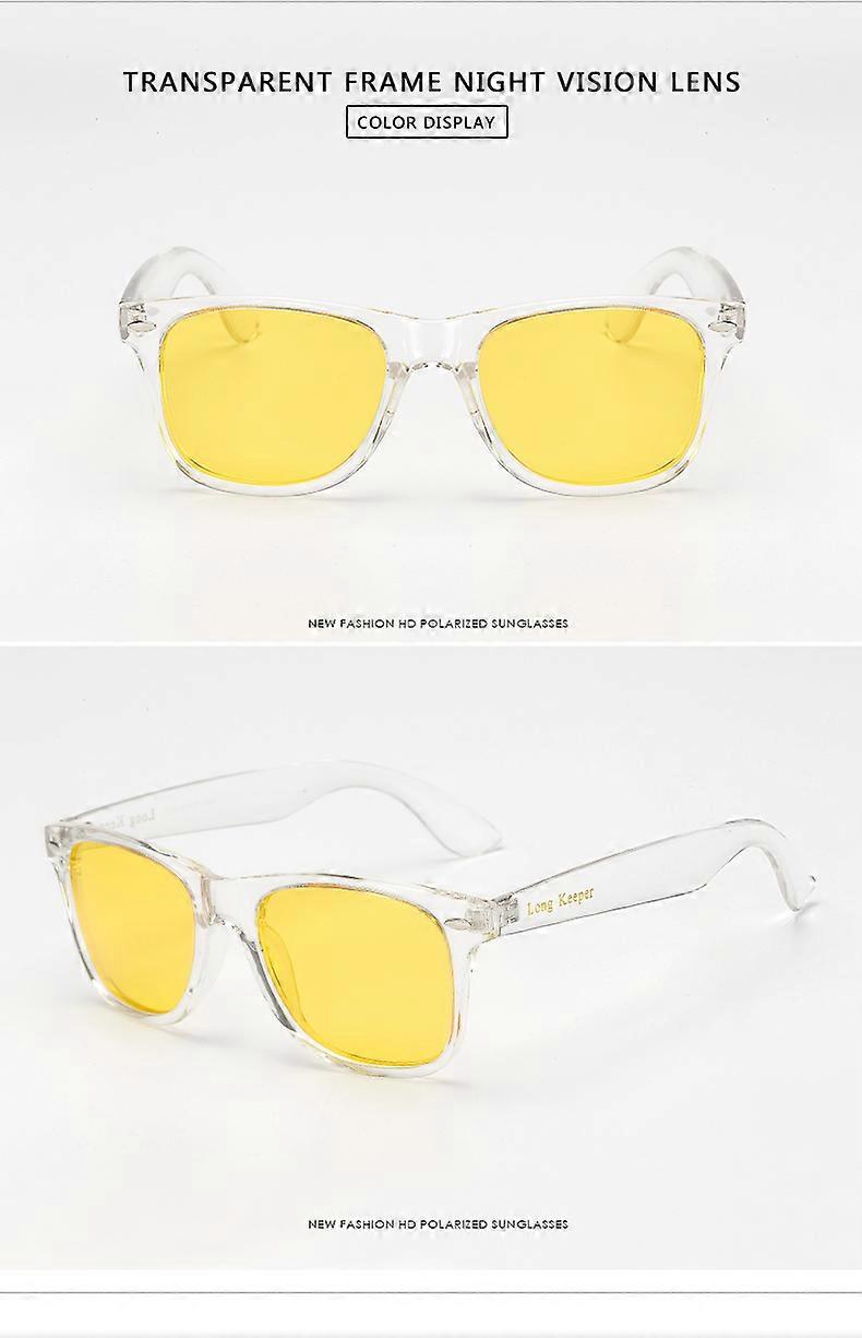 Spiegel polarisierte Sonnenbrille Erwachsene ErwachseneUV400 Nachtsichtbrille Markendesign Transparente Sonnenbrille mit LOGO LongKeeper