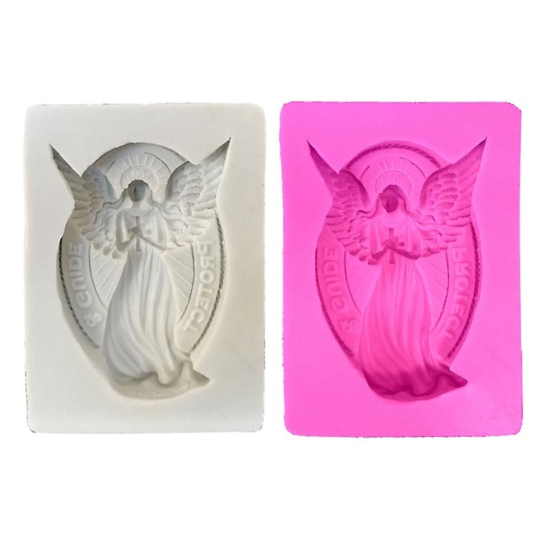 Handmade Angel Epoxy Resin Silicone Mold Angel Emboss Silicone Mold Fondant Mold Angel Cake Decoration Resin Craft Tools