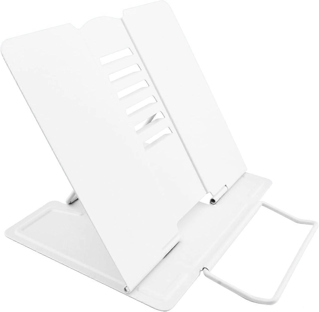 Metal Book Stand Folding Reading Stand Anti-Slip Adjustable Desktop Bookend Cookbook Rest Book Holder