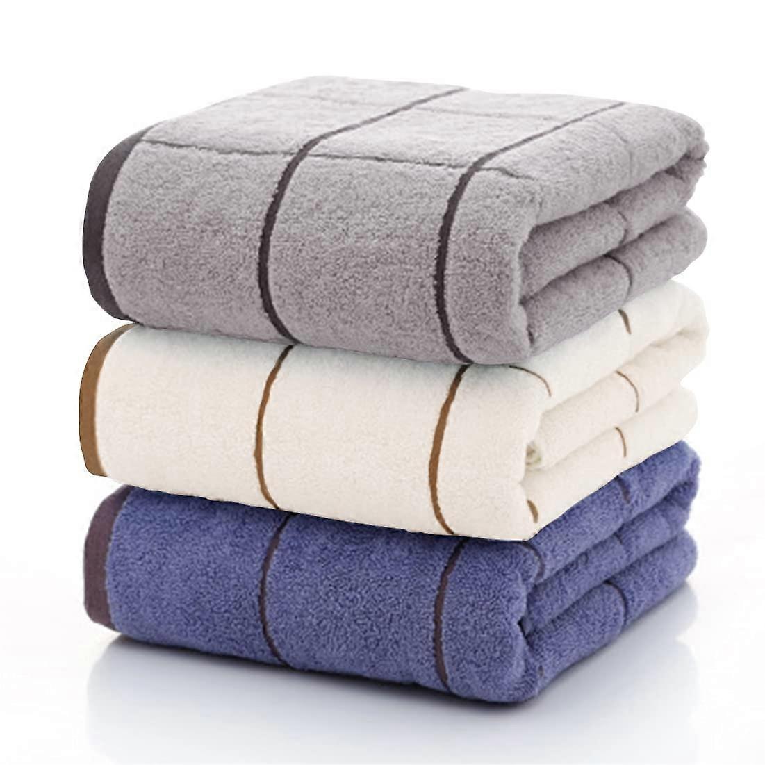 3 Pack 100% Cotton Bath Towel - Highly Absorbent and Quick Drying