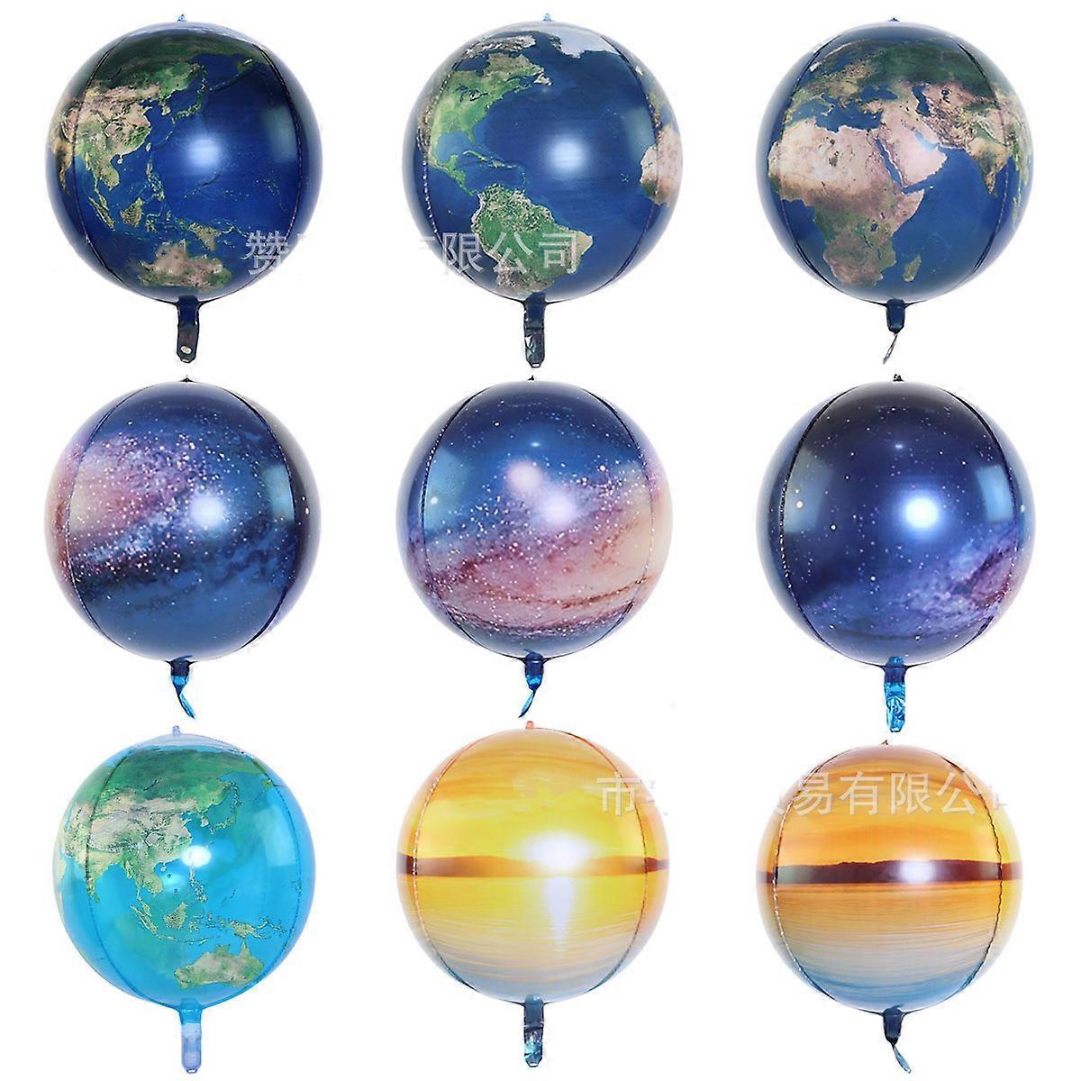 22 Inch Globe Balloons 9pcs,travel Theme Party Decorations Map Balloon