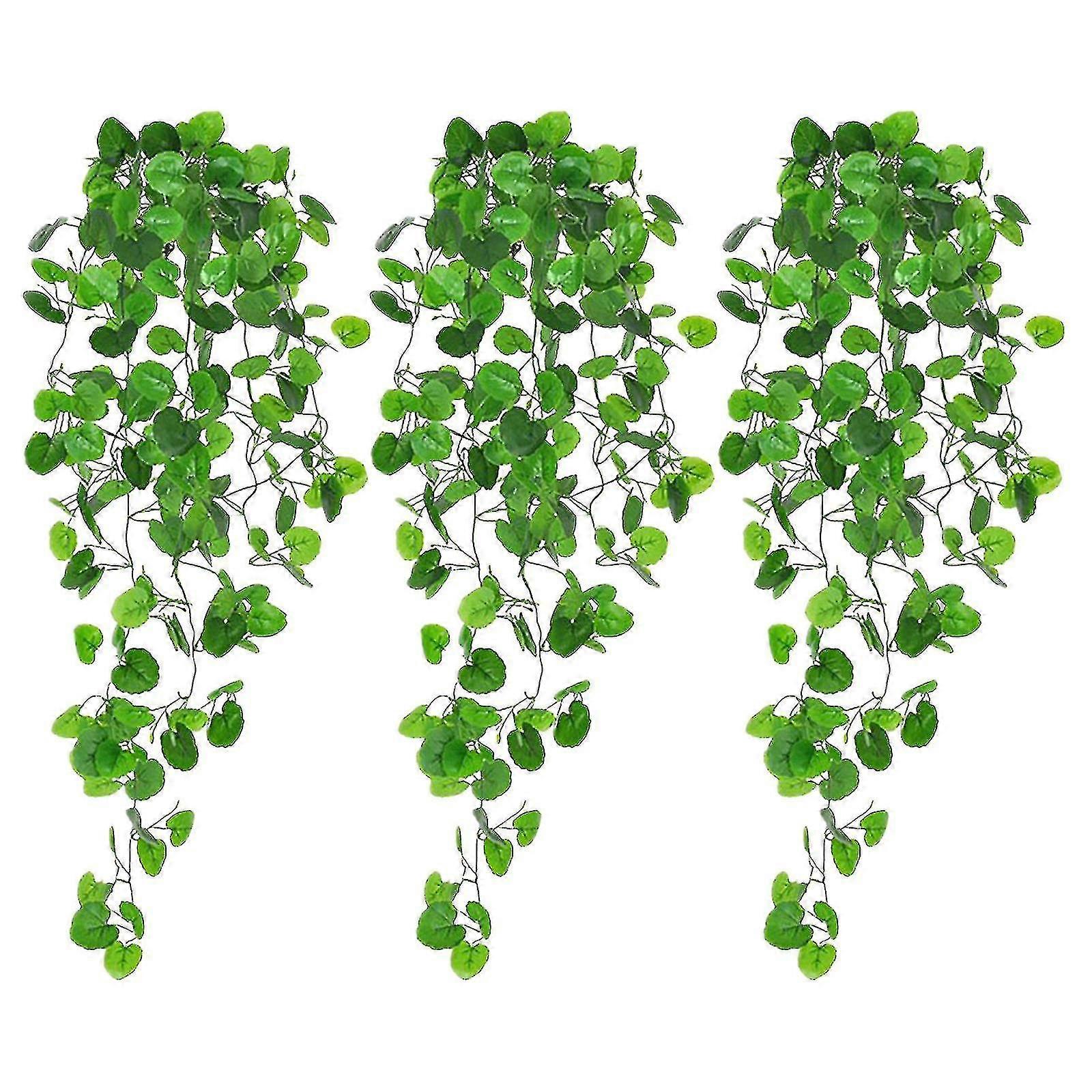 Home Decor 1/2/3pcs Artificial Hanging Plants (no Baskets) For Wall