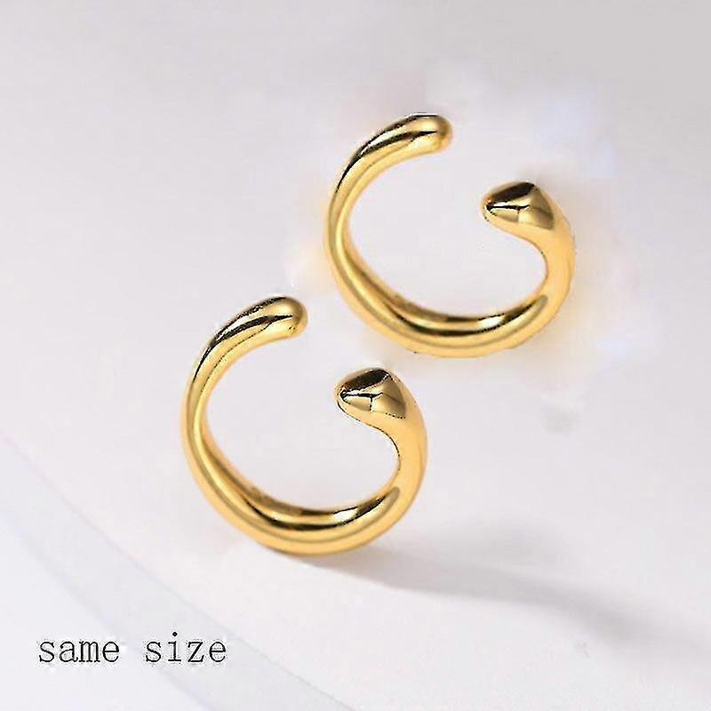 Unique Double Round Ear Bone Clip Earrings 2021 Trend Simple