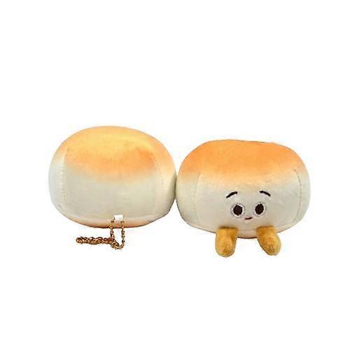 12 PCS Super soft 4-inch mini bun elastic decompression plush toy doll keychain doll pendant